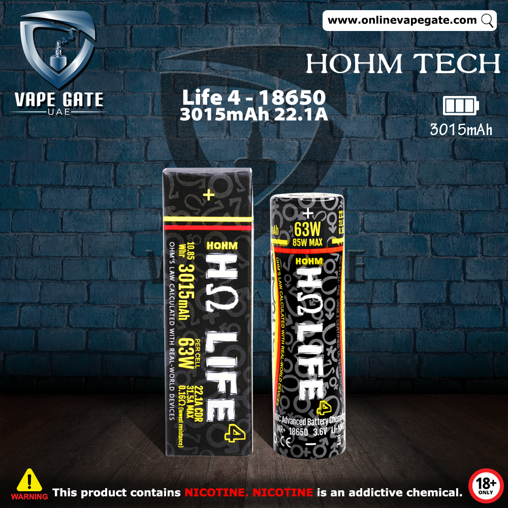 Hohm Tech Life 4 18650 3015mAh 22.1A Battery