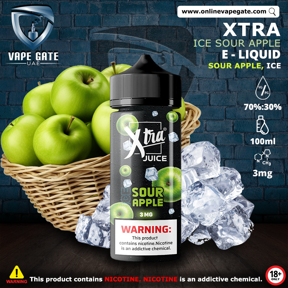 ICE SOUR APPLE - XTRA ELIQUID 100ML