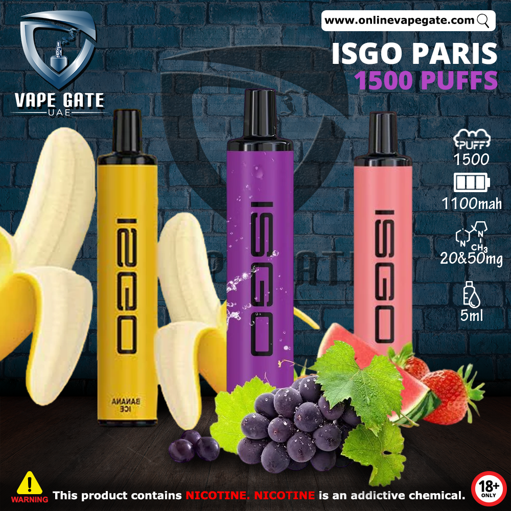 ISGO PARIS 1500 PUFFS DISPOSABLE POD SYSTEM