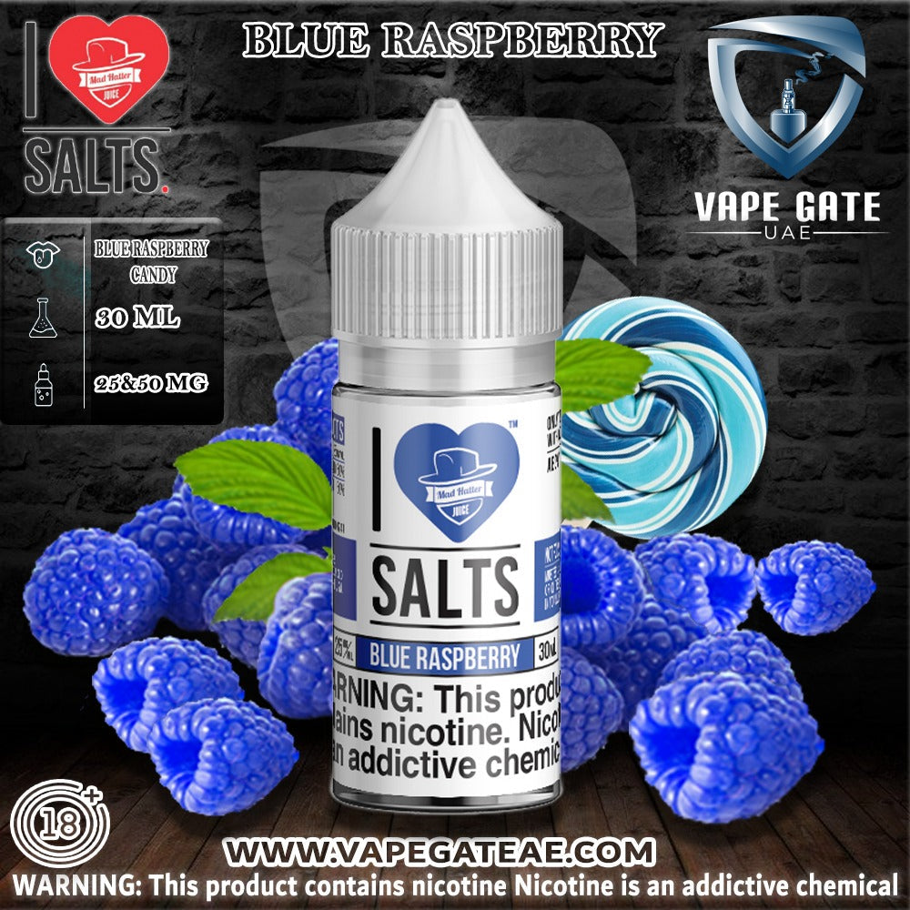 Blue Raspberry -  I Love Salts /Mad Hatter Juice