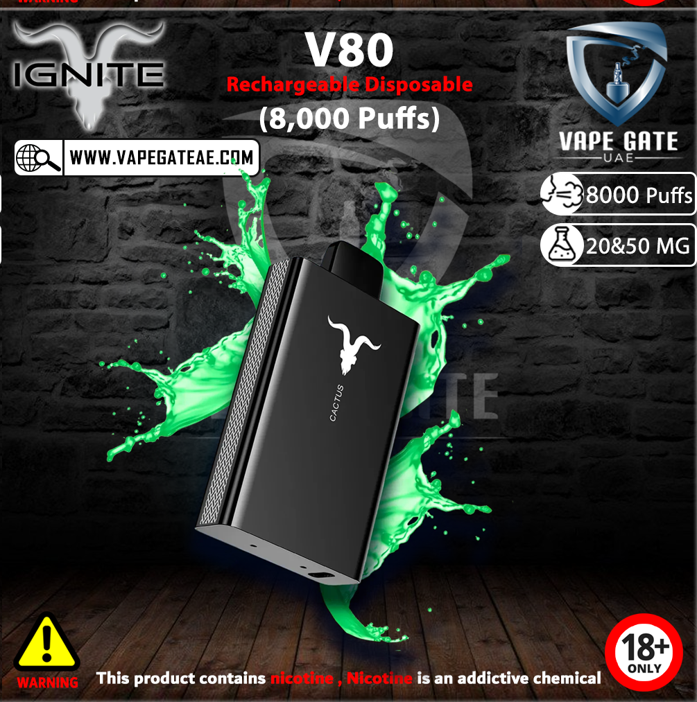 IGNITE - V80 Rechargeable Disposable Vape (8000 Puffs)