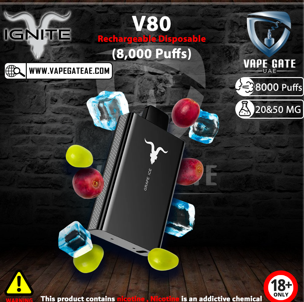 IGNITE - V80 Rechargeable Disposable Vape (8000 Puffs)