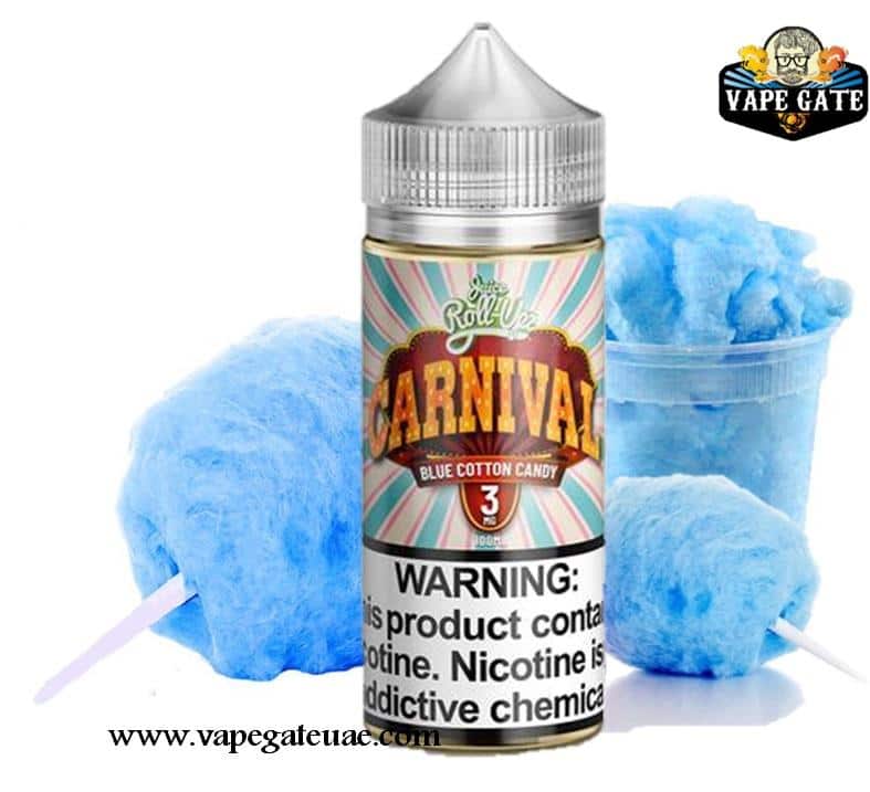 Carnival Cotton Candy 100ml E liquid by Juice Rolls Upz