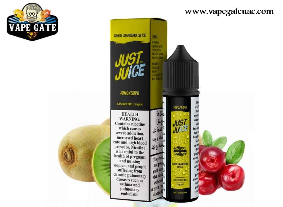 Kiwi and Cranberry on Ice 50ml E liquid by Just Juice