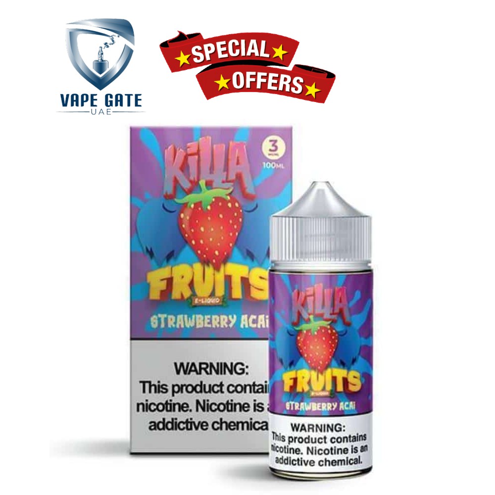 Strawberry Acai 100ml E Liquid by Killa Fruits