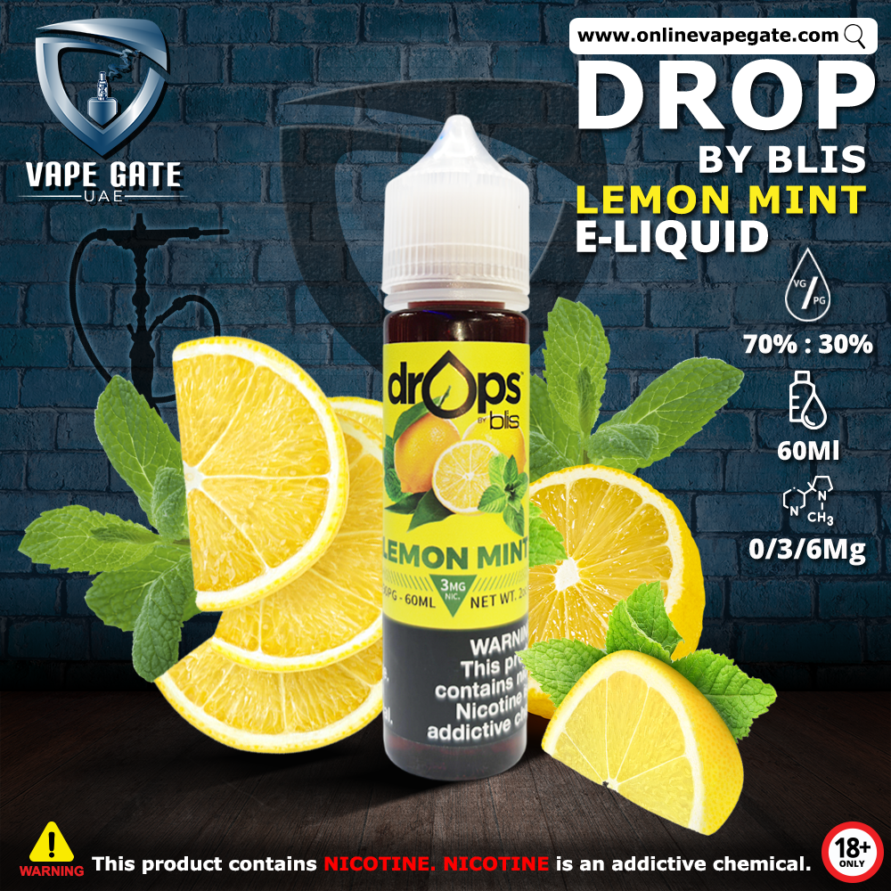 Lemon Mint 60ml E liquid by Drop By Blis