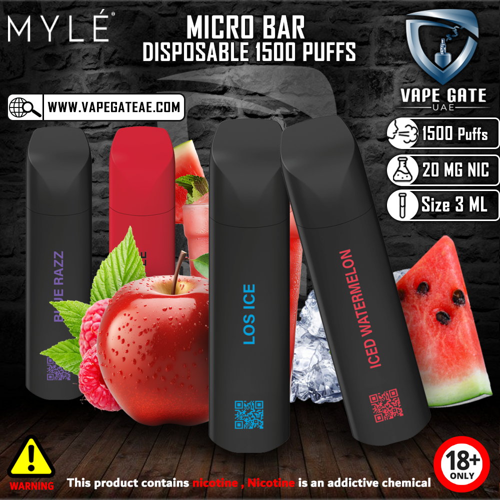 MYLE MICRO BAR DISPOSABLE 1500 PUFFS