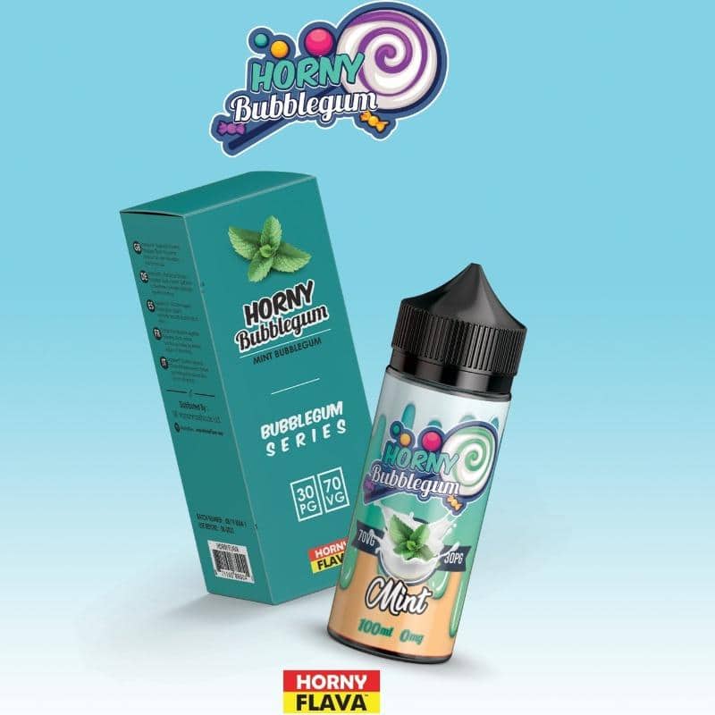 Horny Bubblegum Mint 100ml E Liquid by Horny Flava