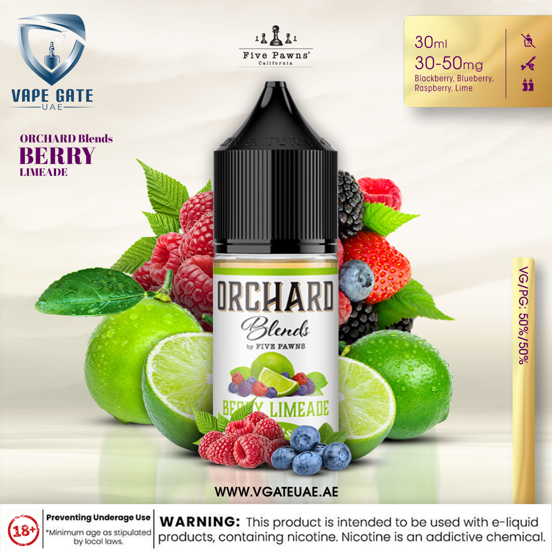 BERRY LIMEADE - ORCHARD BLEND FRUIT SALTNIC BY FIVE PAWNS