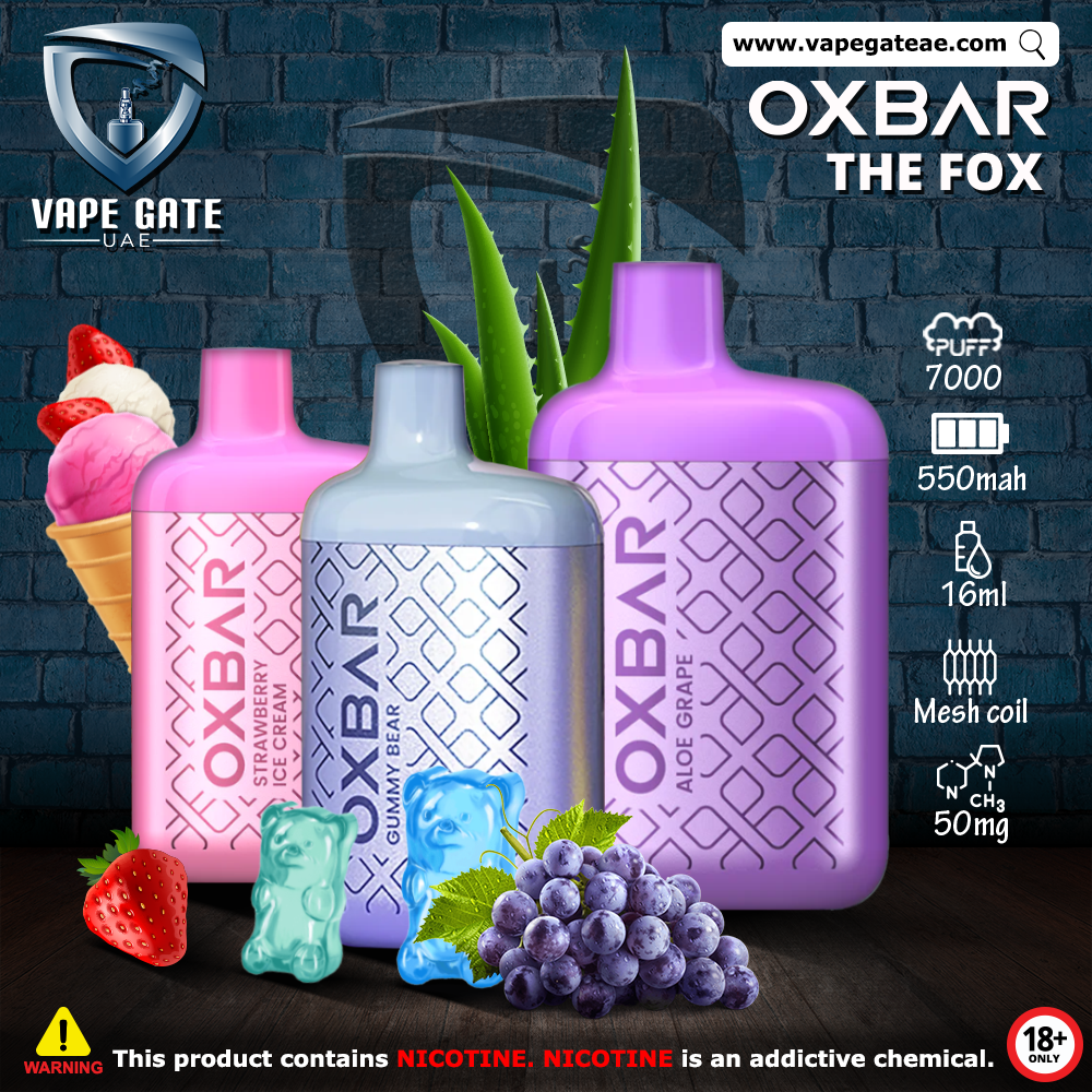OXVA OXBAR THE FOX DISPOSABLE VAPE (7000 PUFFS)