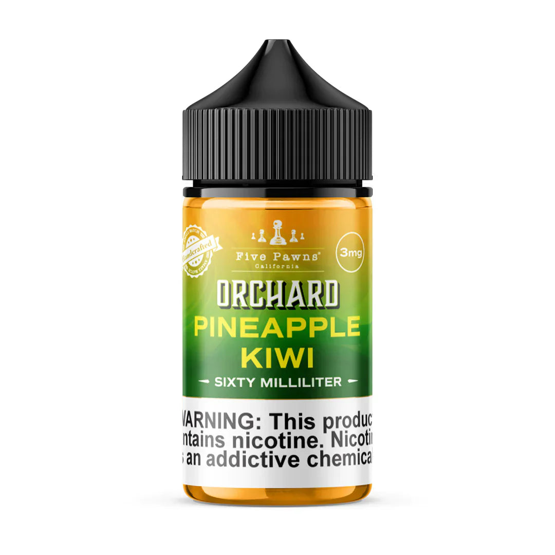 PINEAPPLE KIWI - ORCHARD BLEND FRUIT 60ML ELIQUID BY FIVE PAWNS