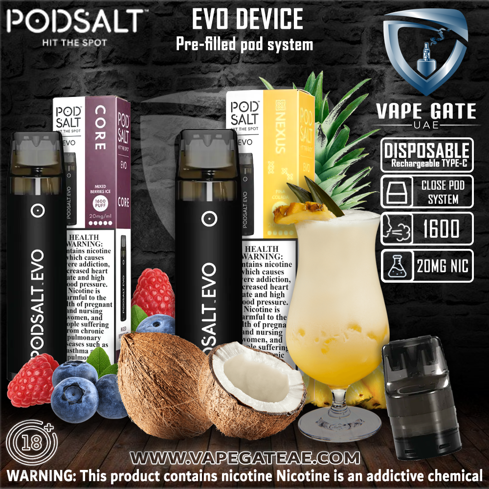 POD SALT EVO DEVICE 20MG 1600 PUFFS