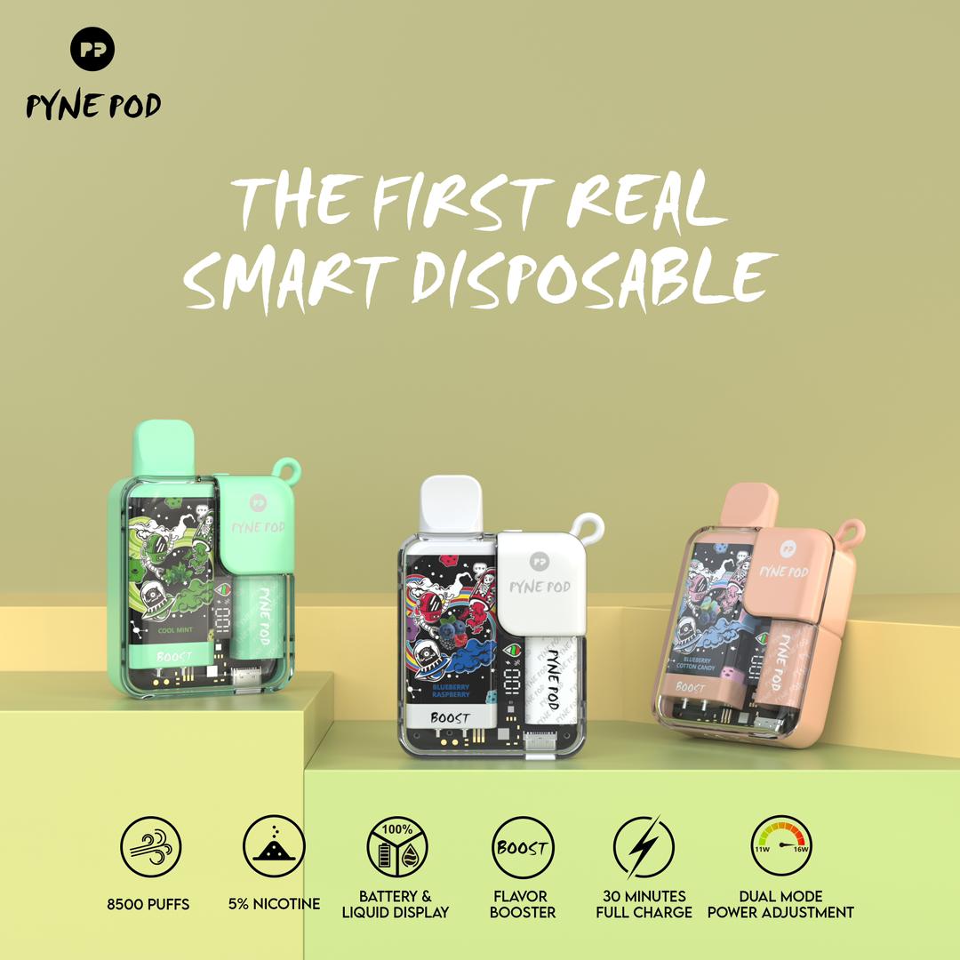 PYNE POD BOOST - Rechargeable Disposable Vape (8500 Puffs)