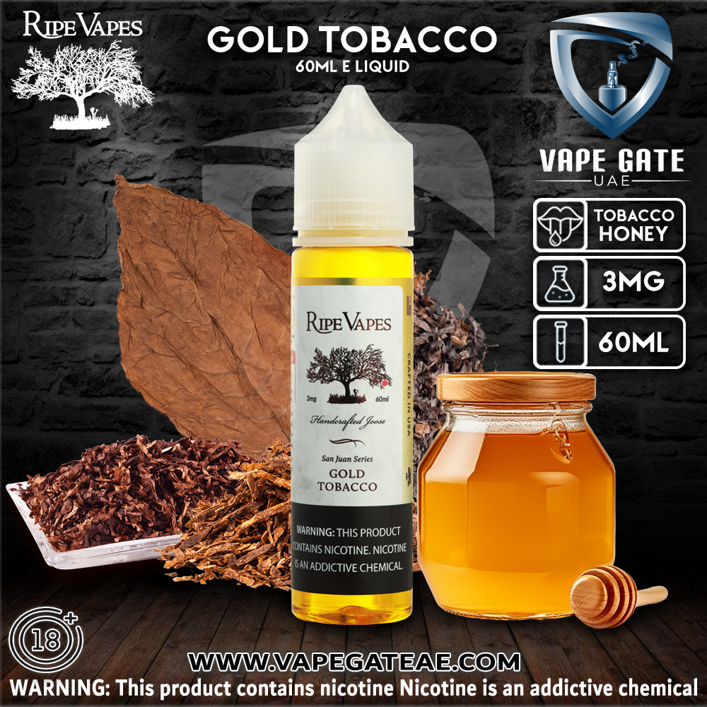 Gold Tobacco - 60ml E liquid by Ripe Vape
