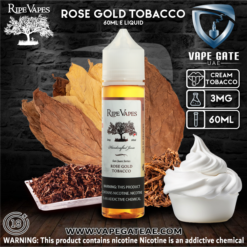 Rose Gold Tobacco - 60ml E liquid by Ripe Vape