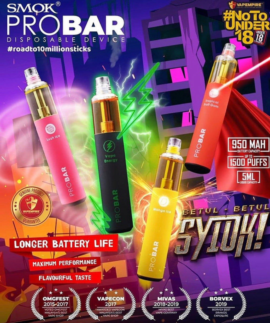 SMOK Pro Bar Disposable Vape Kit 1500 Puffs 1000mAh