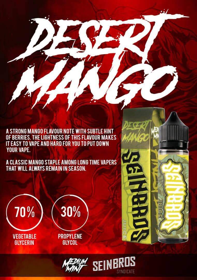 Desert Mango 60ml E Liquid 0mg NicotiNe by Seinbros