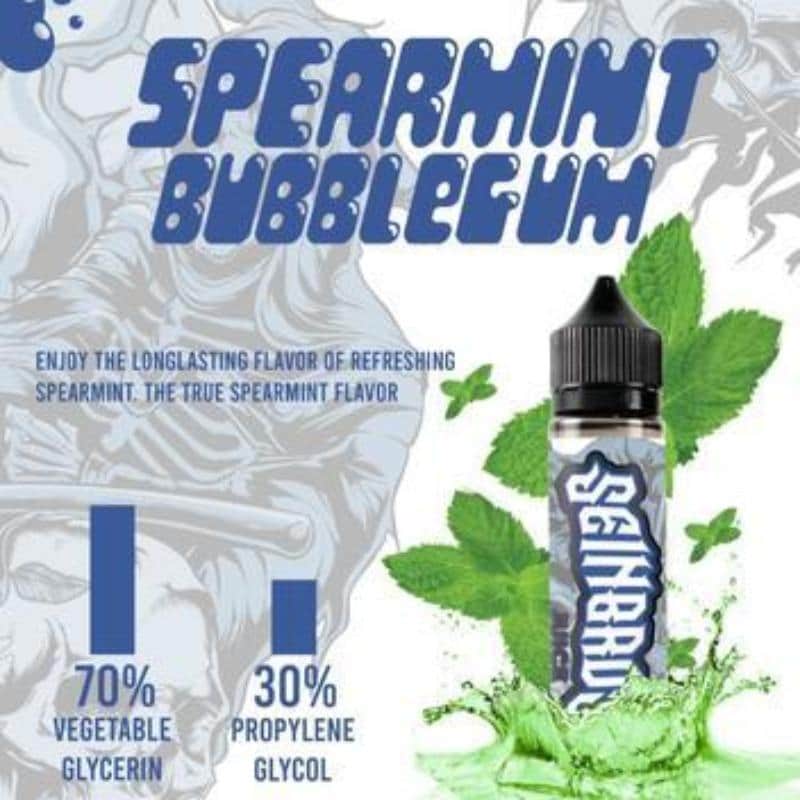 Spearmint Bubblegum 60ml E Liquid 0mg Nicotine by Seinbros