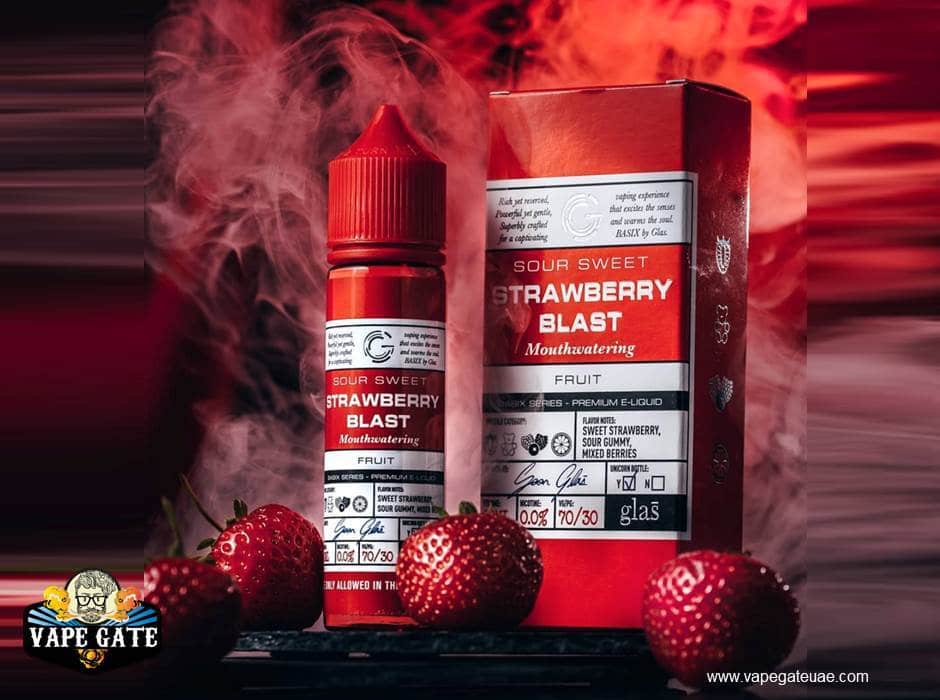 Strawberry Blast 60ml E liquid - Glas Basix