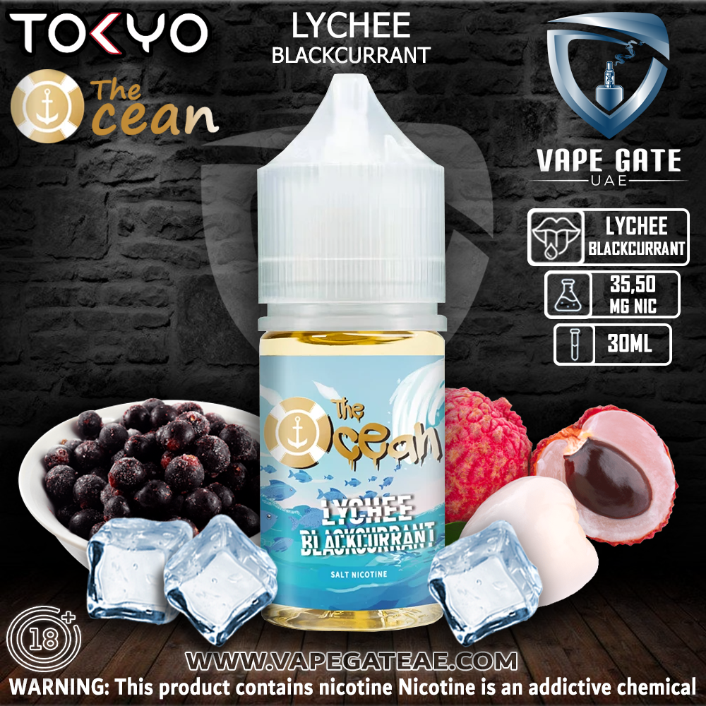 Tokyo The Ocean Lychee Blackcurrant Saltnic 30ml
