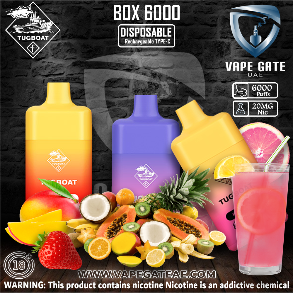 TUGBOAT - BOX Disposable Vape Device (6000 Puffs)