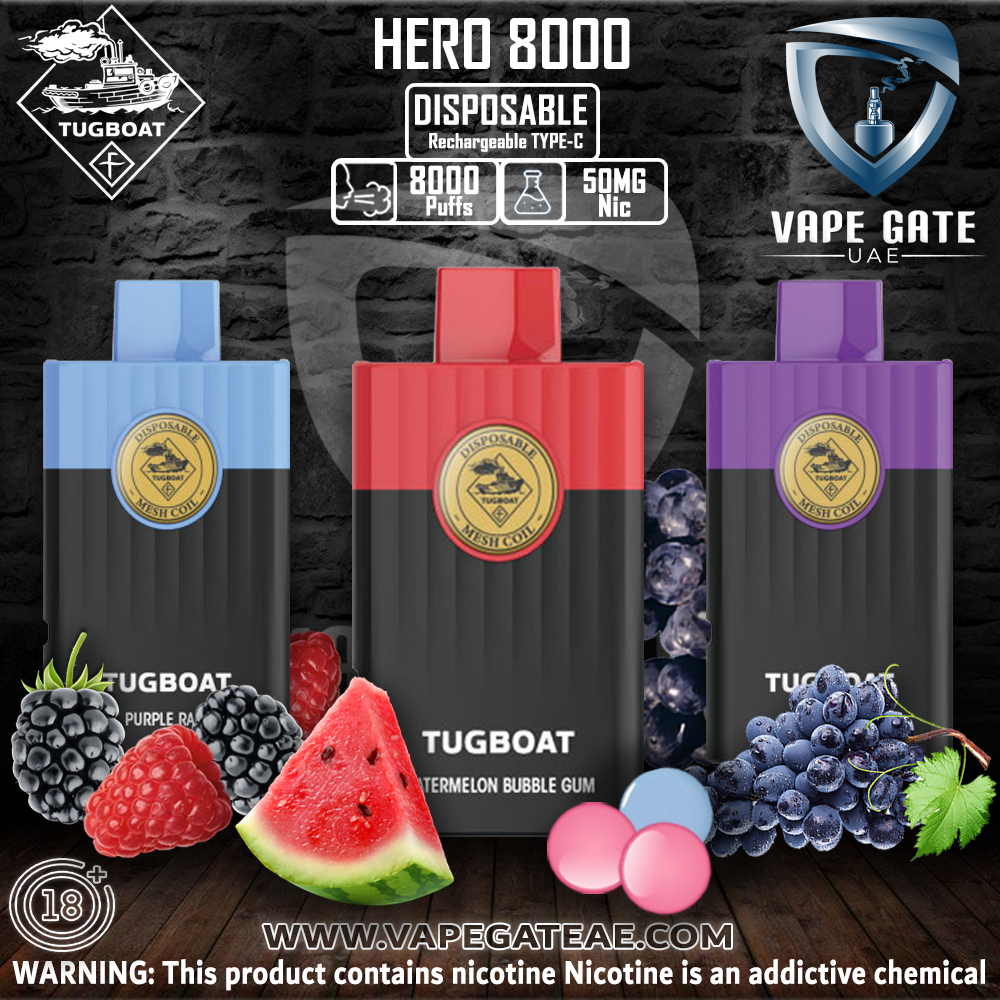 TUGBOAT - HERO Pod Kit Disposable Vape (8000 Puffs)