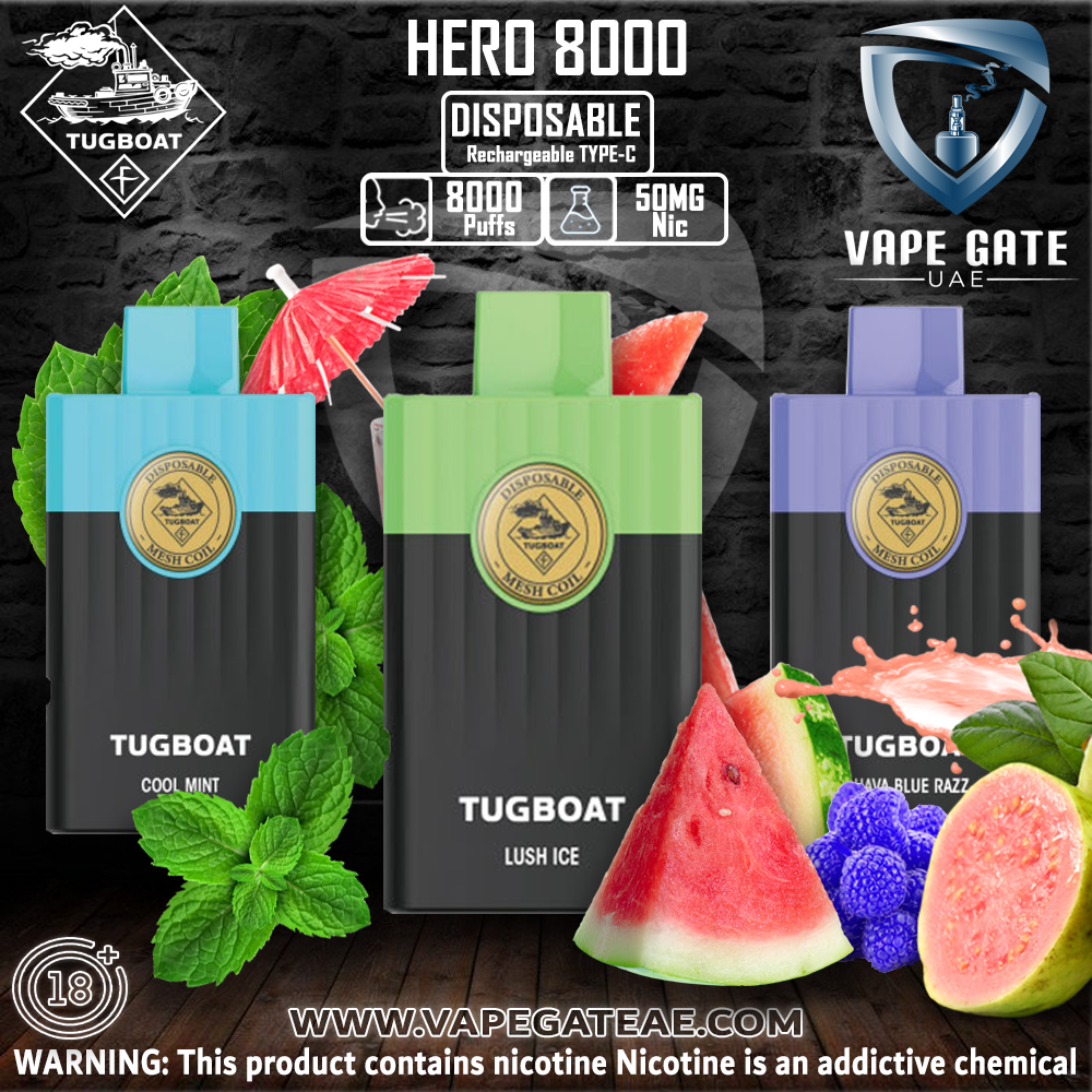 TUGBOAT - HERO Pod Kit Disposable Vape (8000 Puffs)