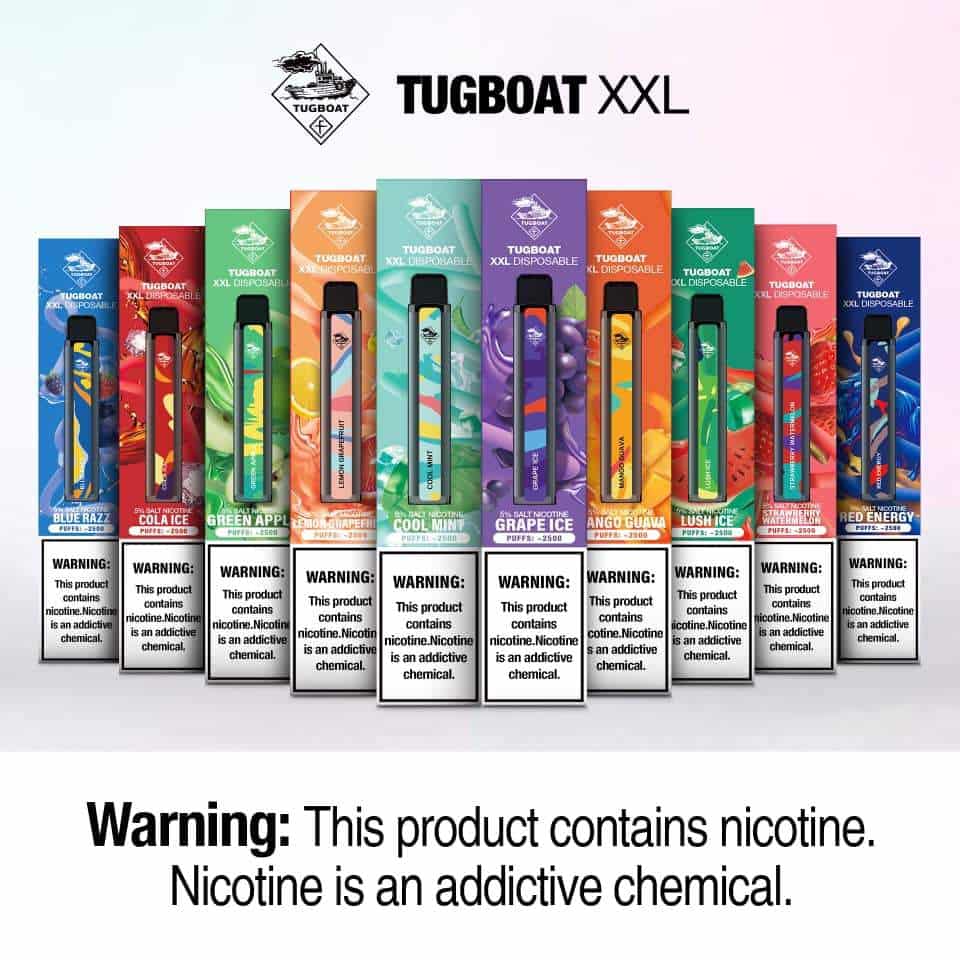 TUGBOAT XXL VAPE DISPOSABLE PODS (2500 Puffs)