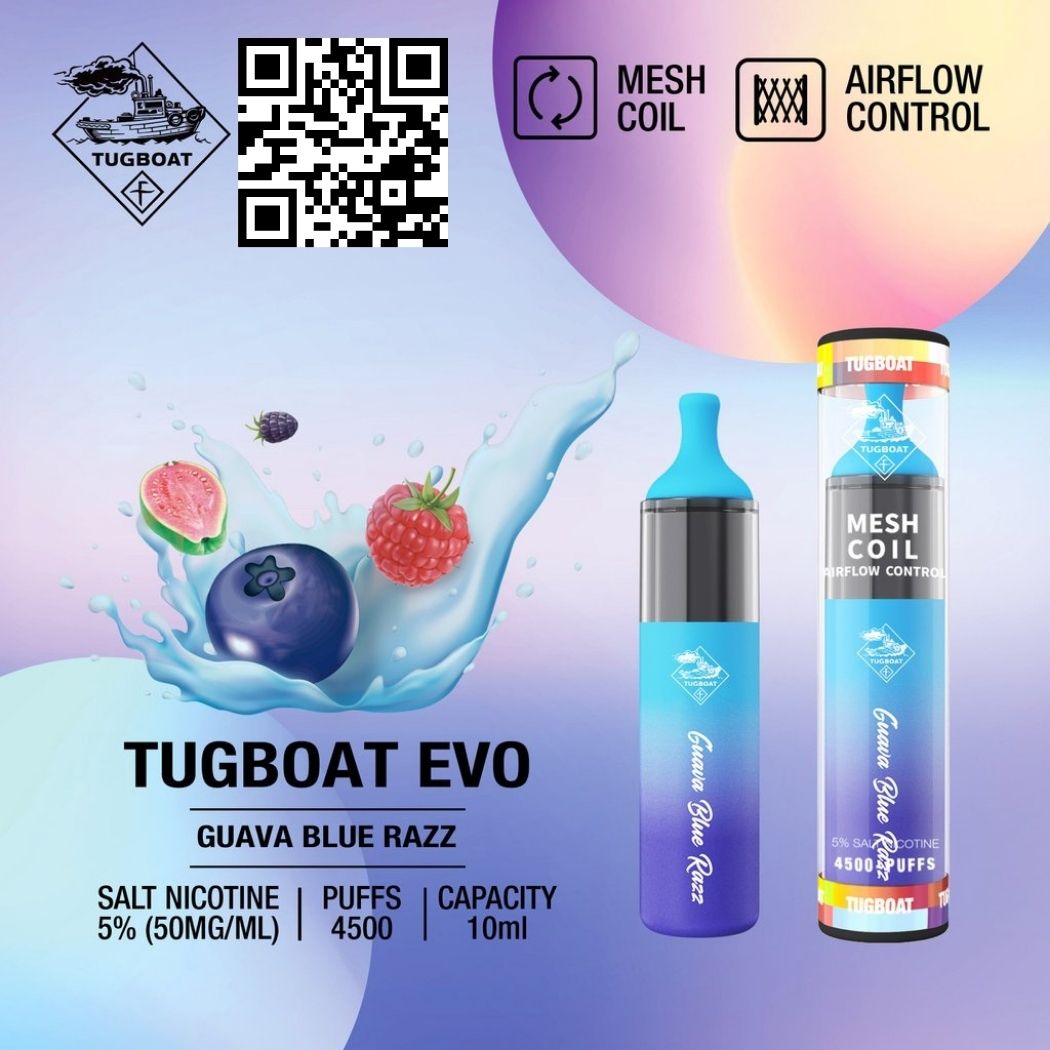 Tugboat Evo Guava Blue 4500 Puffs