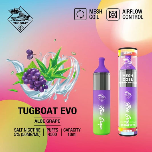 Tugboat Evo Aloe Grape 4500 Puffs