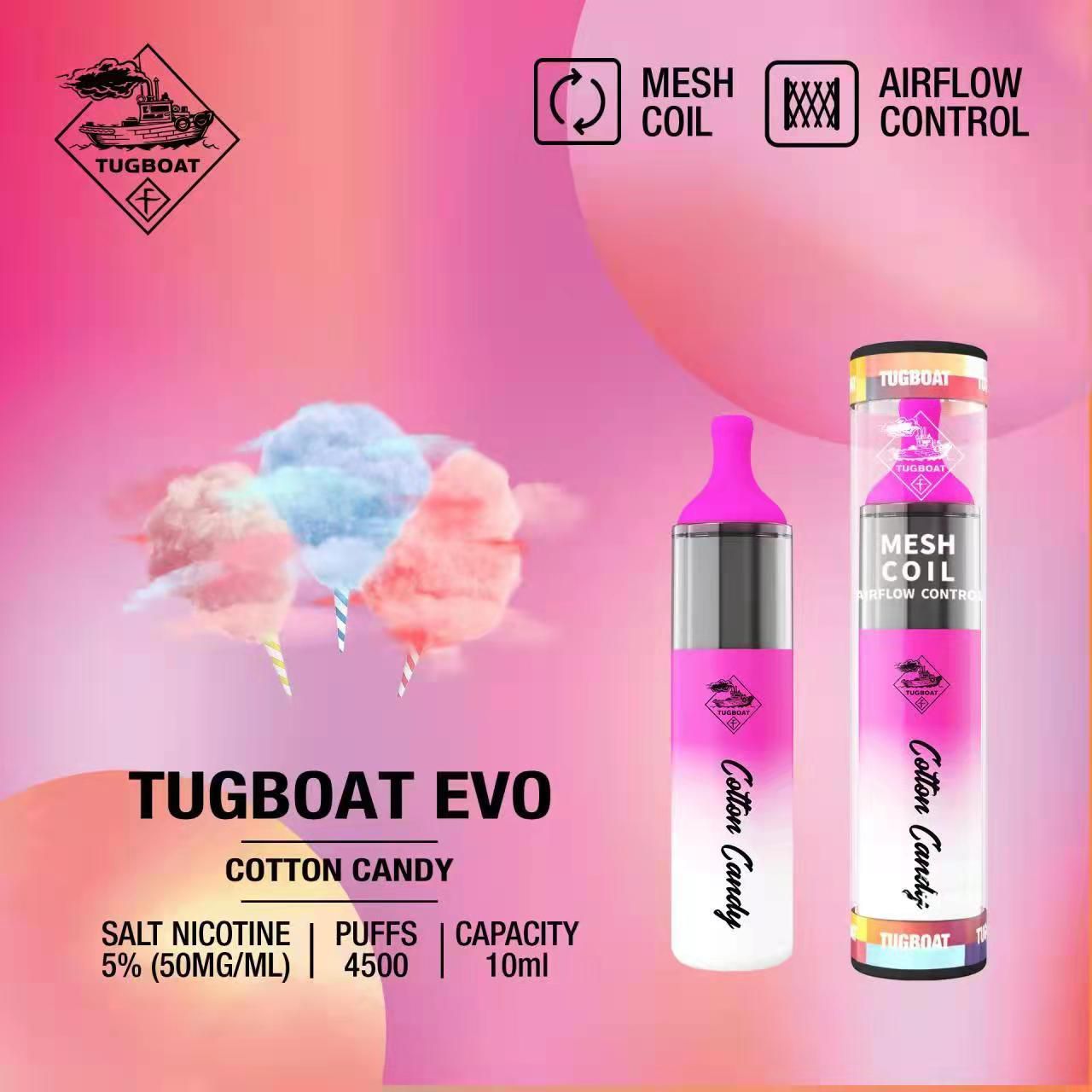 Tugboat Evo Cotton Candy 4500 Puffs