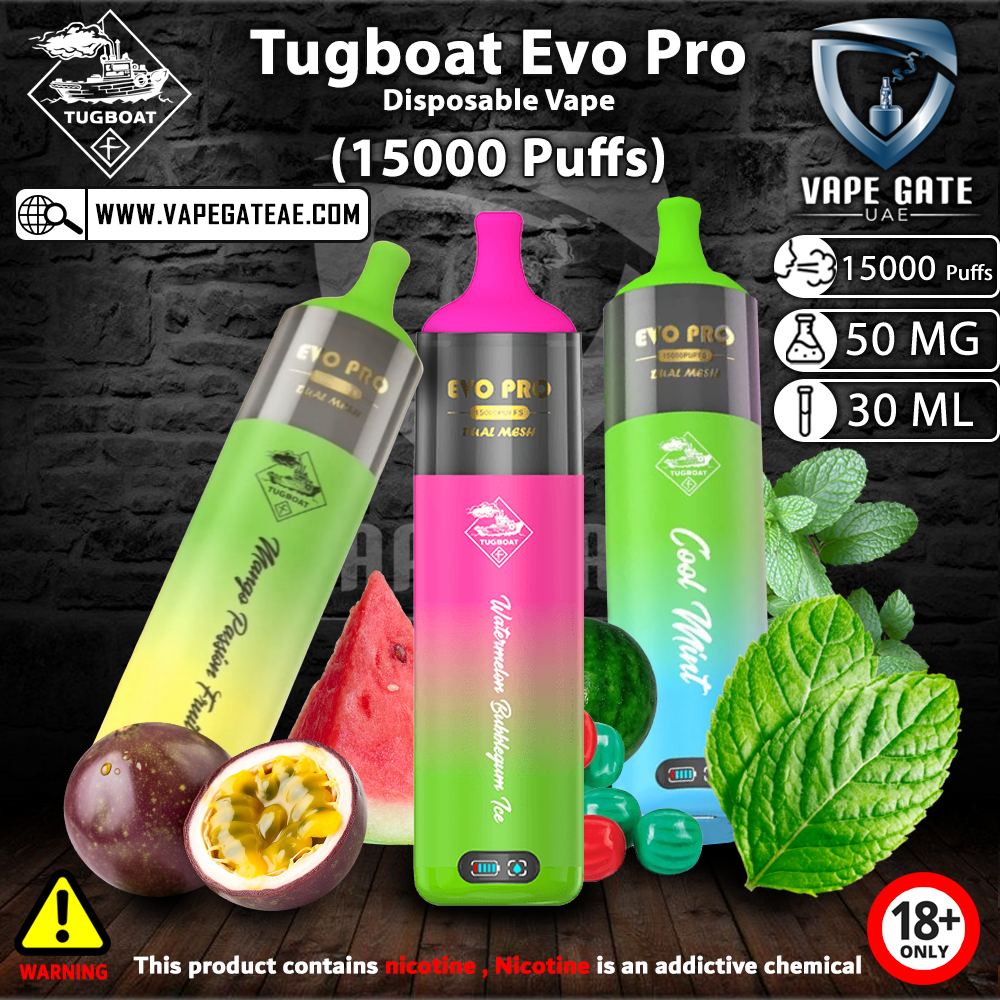 Tugboat Evo Pro Disposable Vape Device (15000 Puffs)