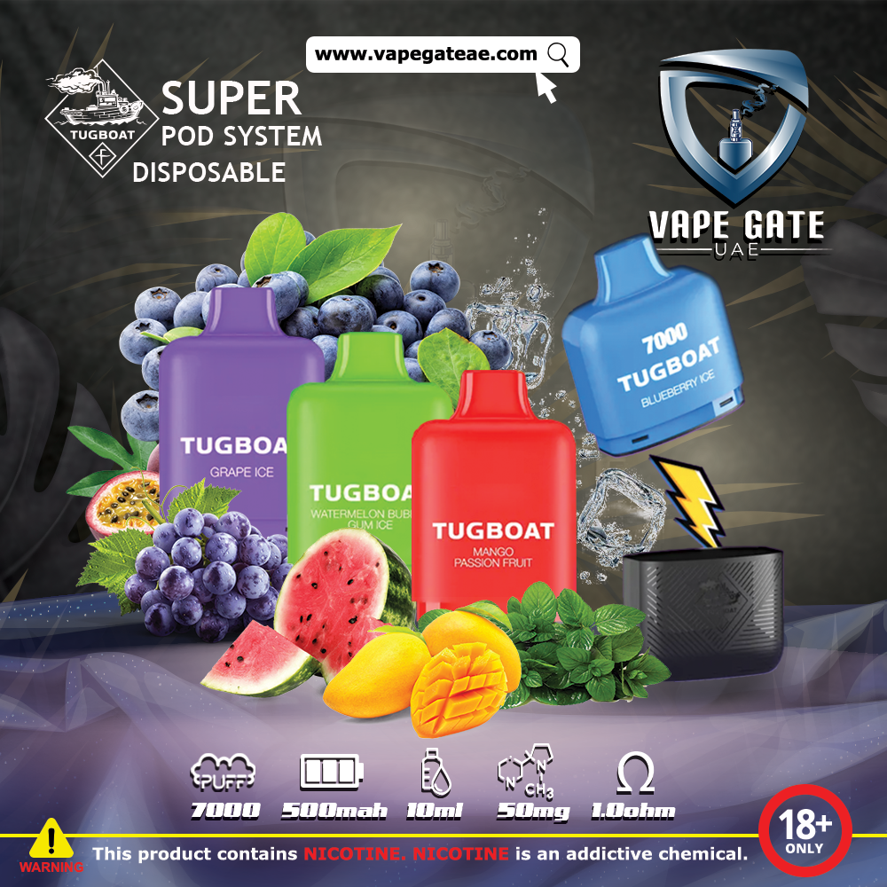 TUGBOAT - SUPER Pod Kit Disposable Vape (7000 Puffs)