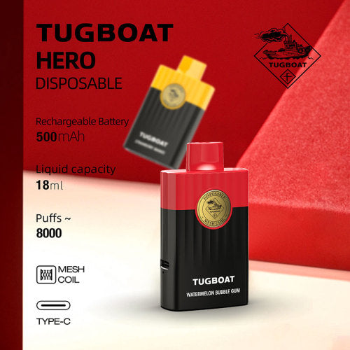 TUGBOAT - HERO Pod Kit Disposable Vape (8000 Puffs)