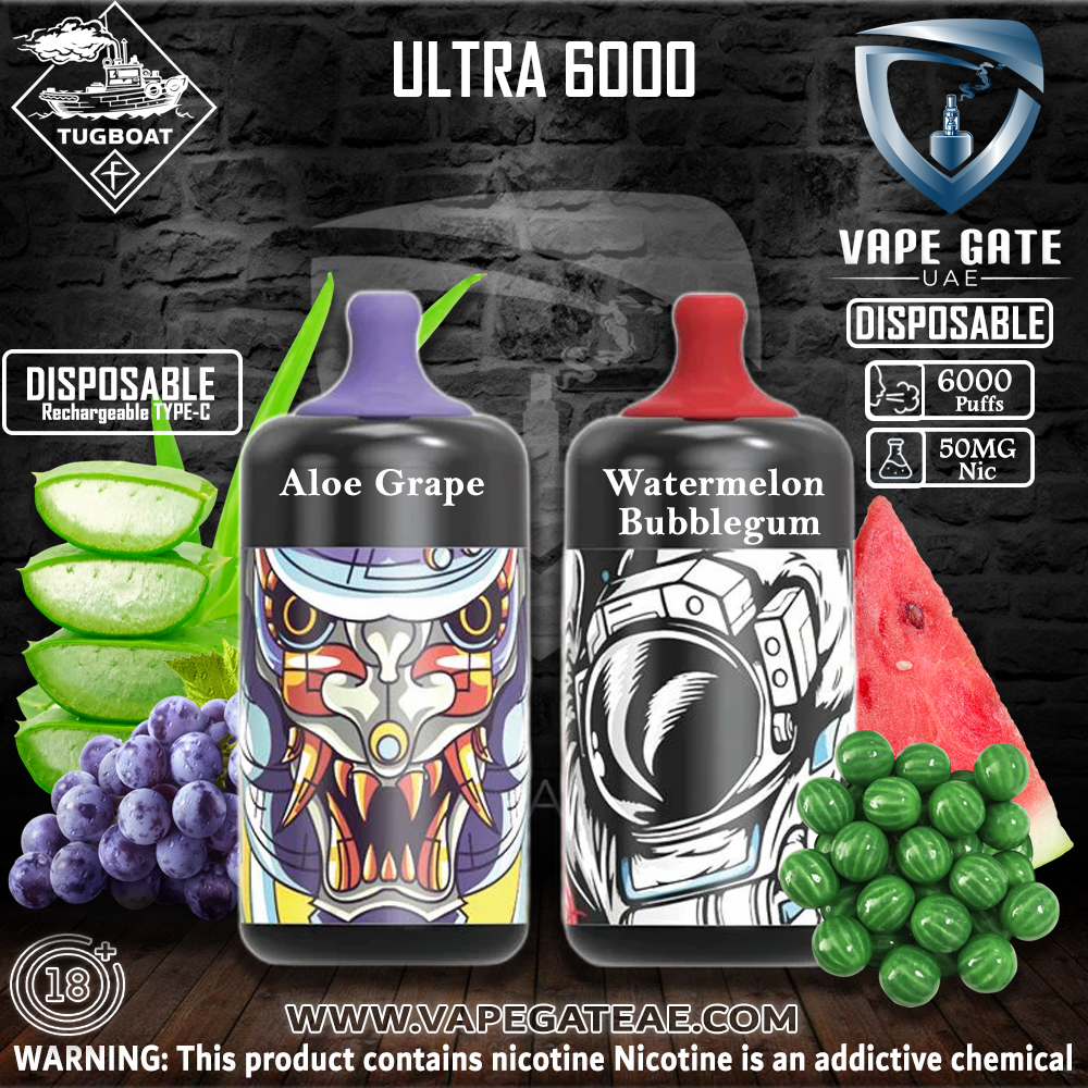 TUGBOAT ULTRA DISPOSABLE VAPE 6000 PUFFS