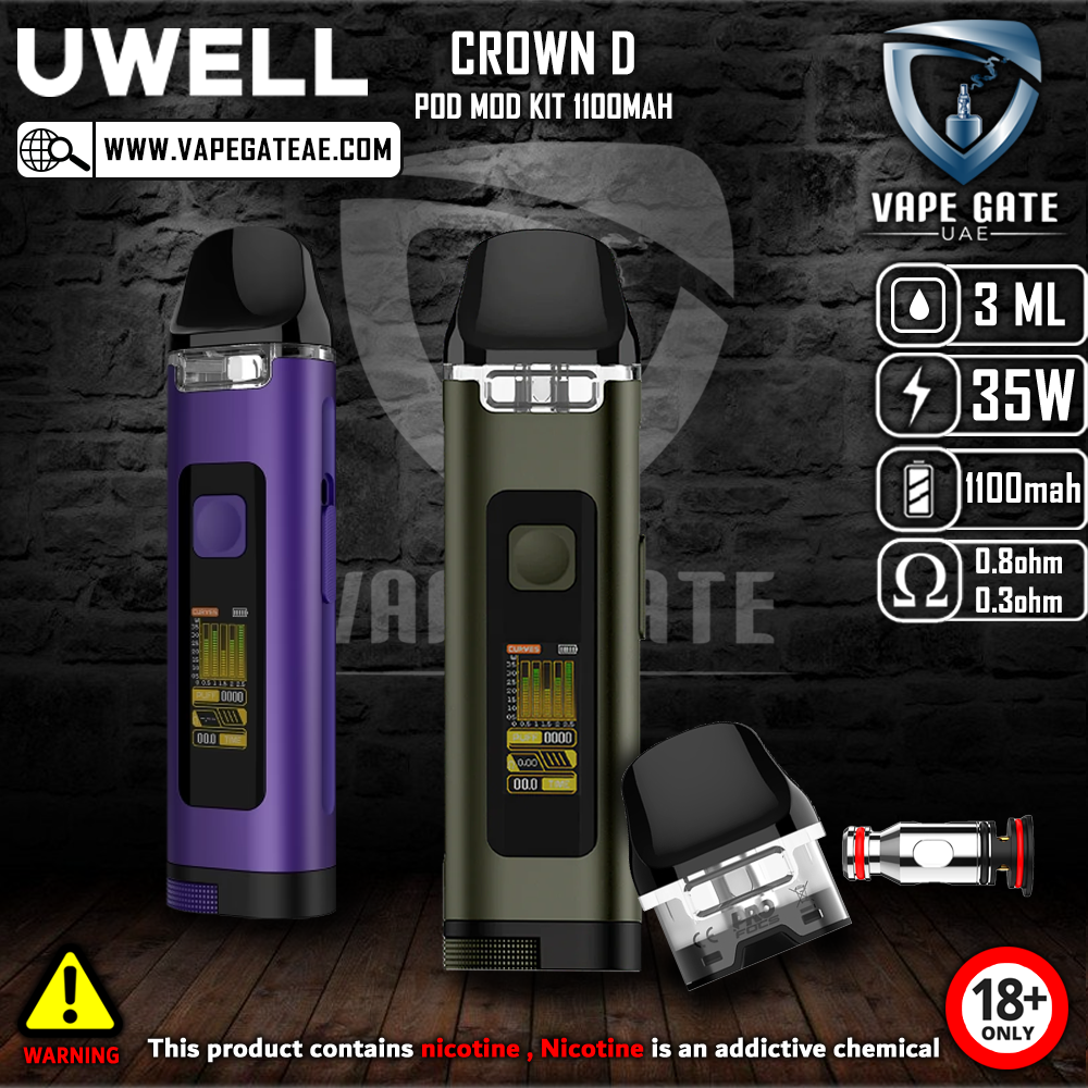 UWELL CROWN D VAPE POD MOD KIT 1100MAH