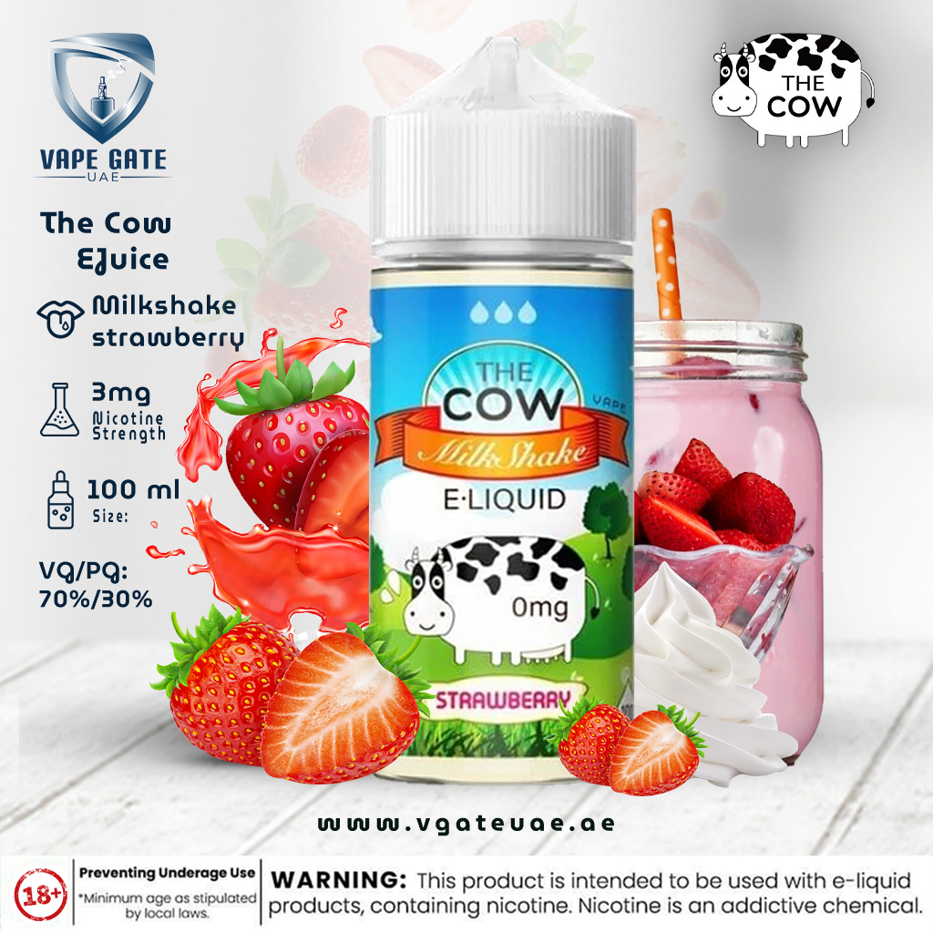 Strawberry Milkshake by The Cow EJuice -100ml