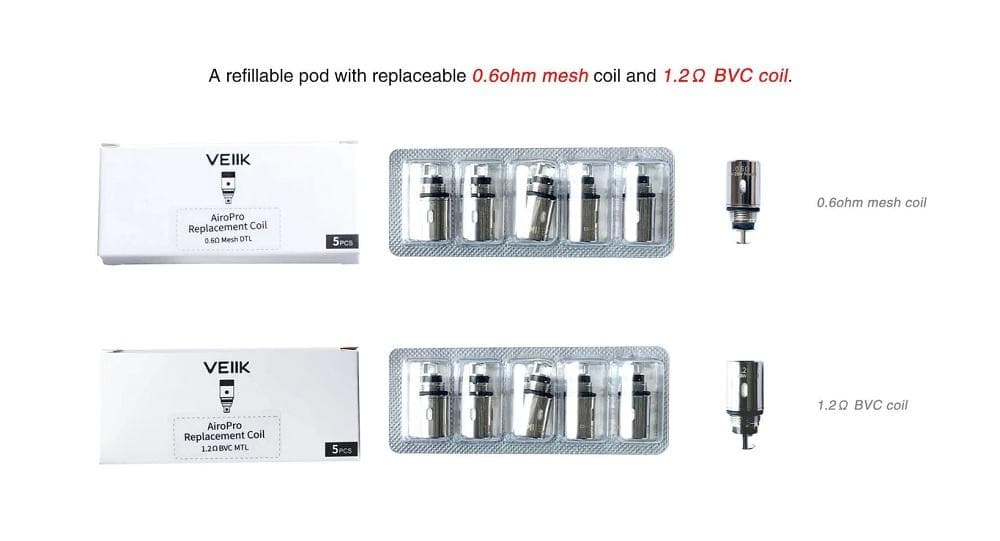 VEIIK AiroPro Replacement Coil - 5pcs/pack