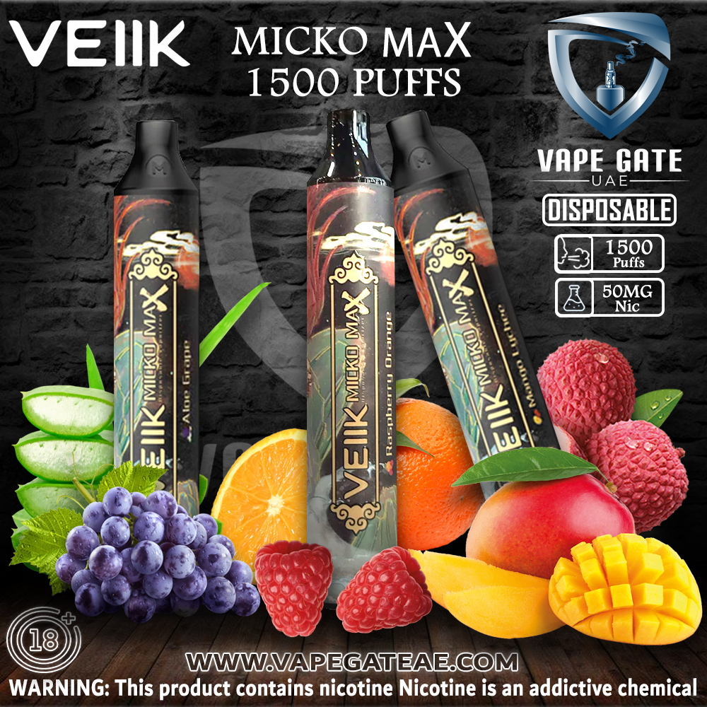VEIIK Micko Max (BUY 2 GET 1 FREE) Disposable 1500 Puffs (50mg)