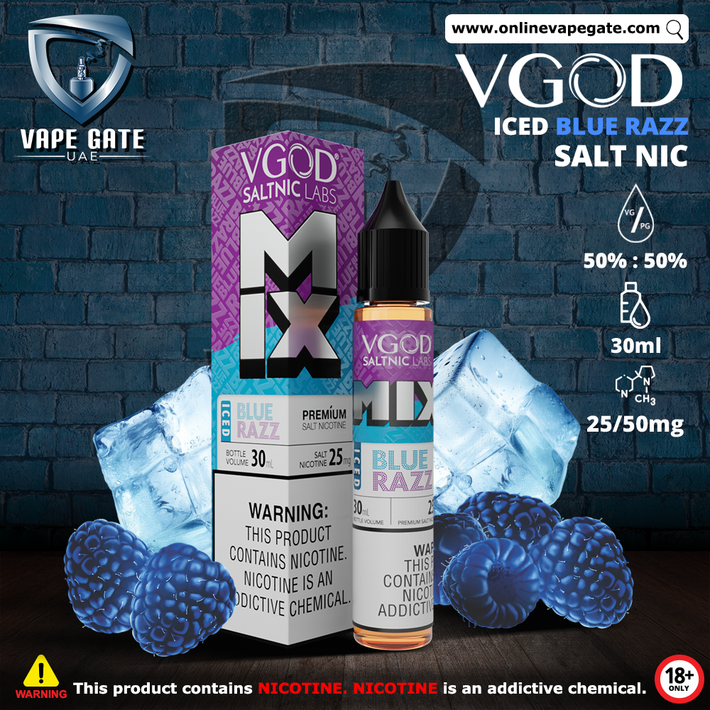 VGOD Iced Blue Razz Salt Nic - 30ml