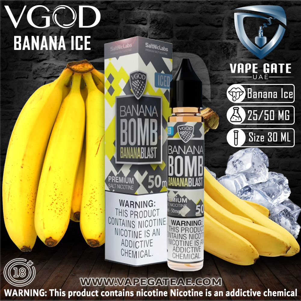 VGOD Iced Banana Bomb Salt Nic - 30ml