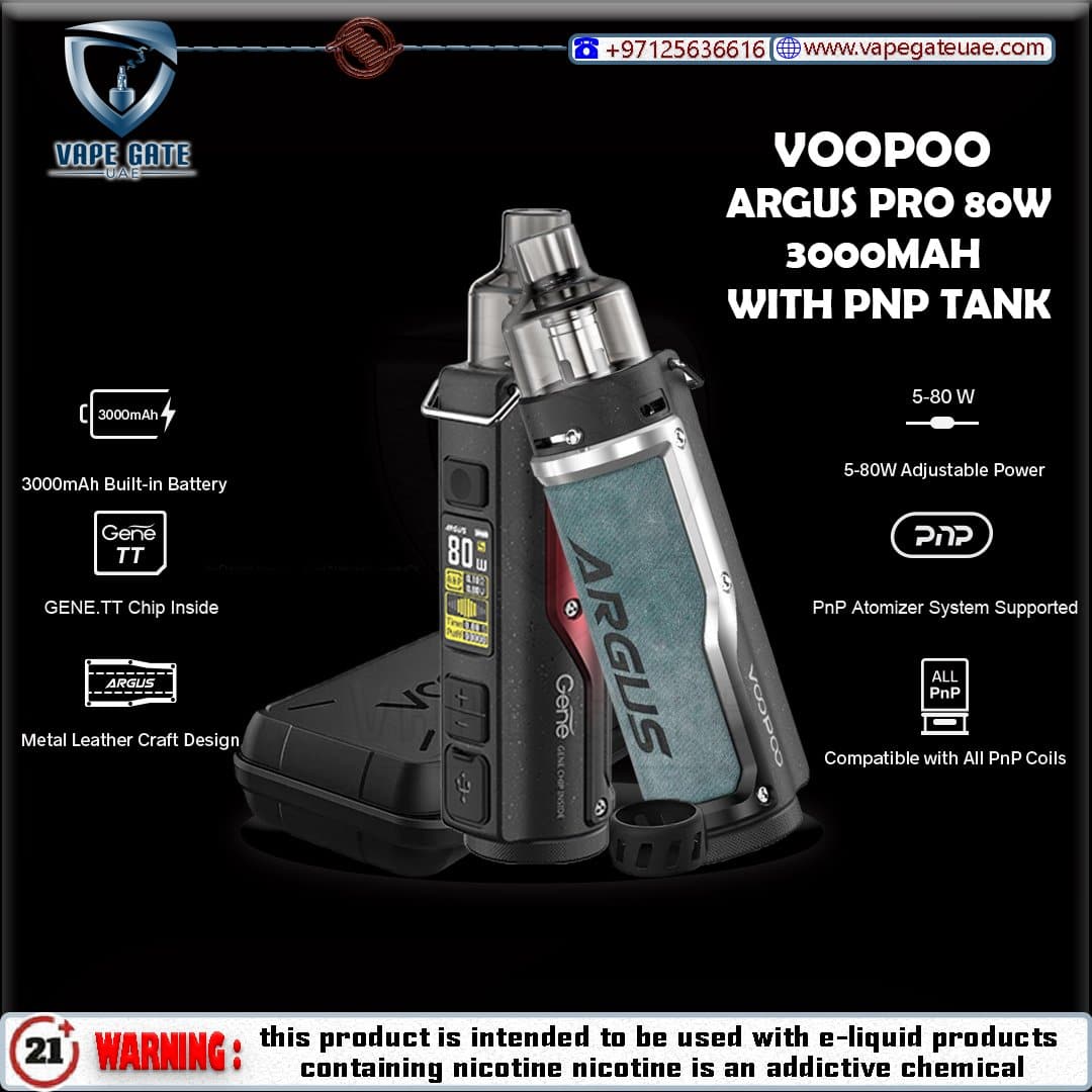 VOOPOO ARGUS PRO 80W POD KIT 3000MAH WITH PNP TANK