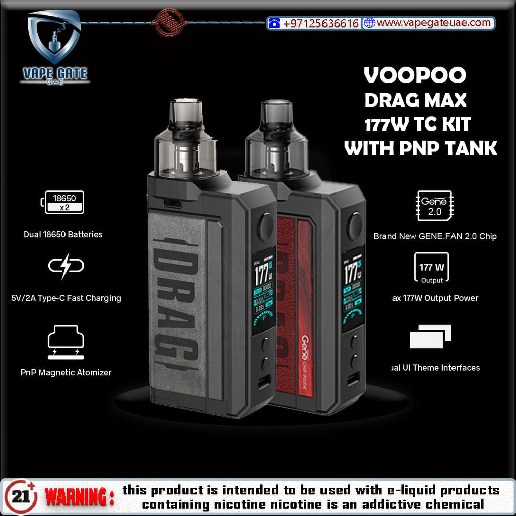 VOOPOO DRAG MAX 177W TC KIT WITH PNP TANK