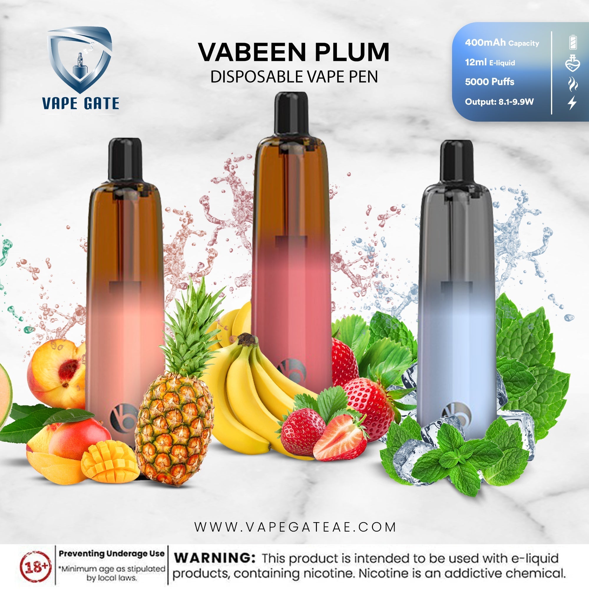 VABEEN PLUM 5000 PUFFS DISPOSABLE VAPE PEN