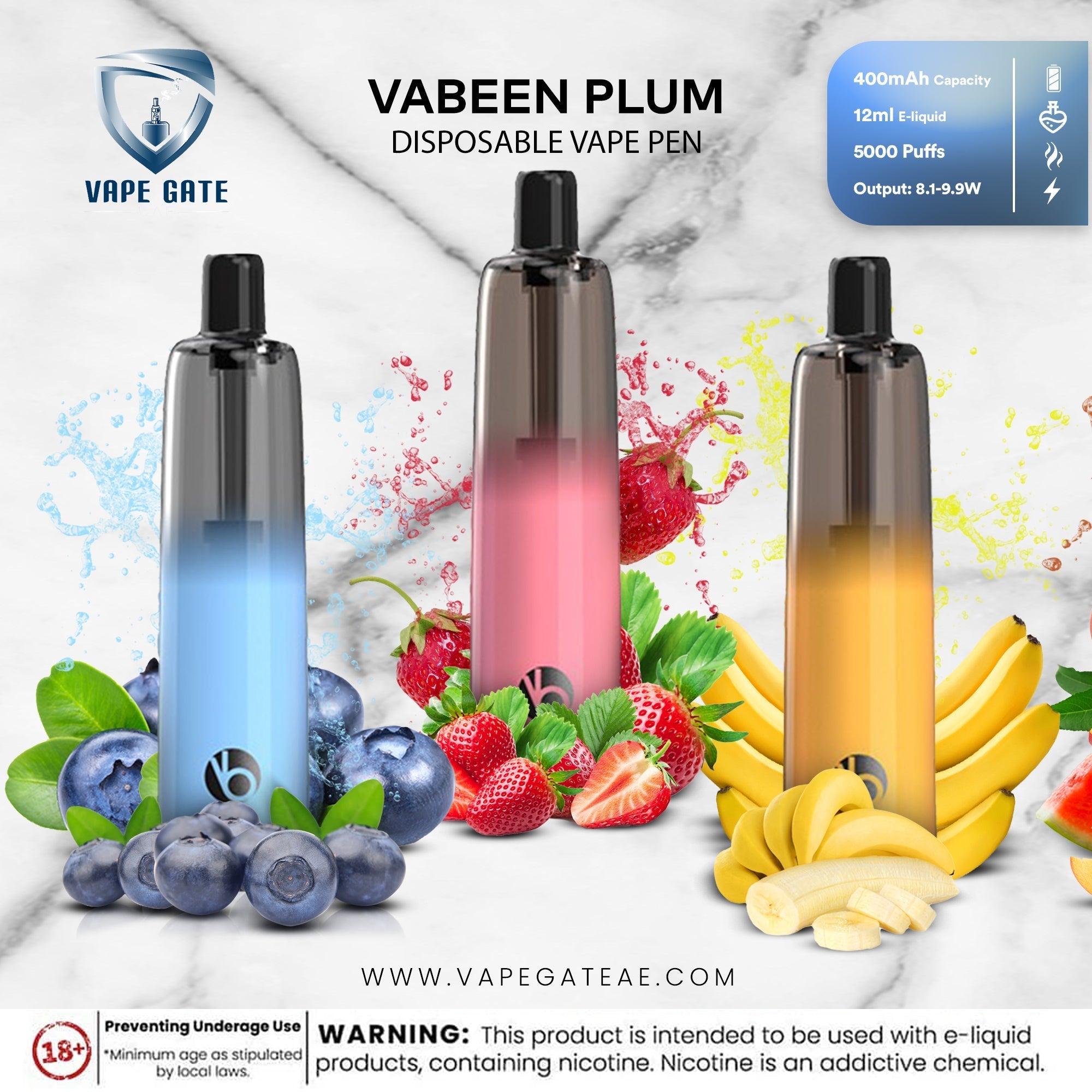 VABEEN PLUM 5000 PUFFS DISPOSABLE VAPE PEN