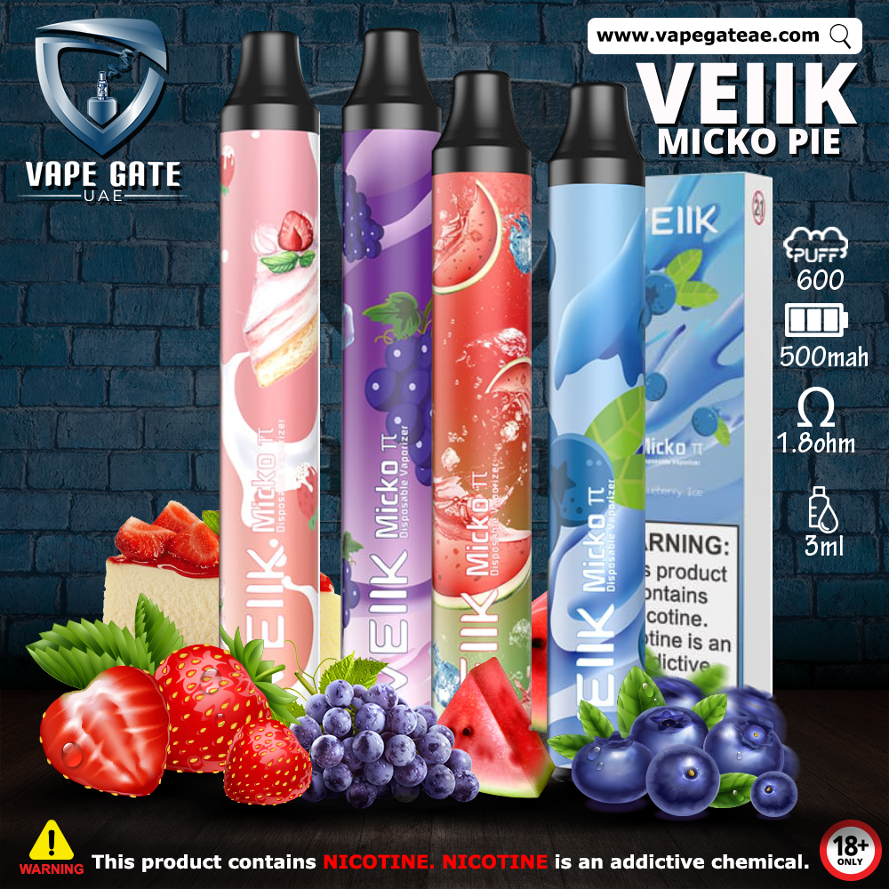 VEIIK MICKO π PIE DISPOSABLE 600 PUFFS (50mg)