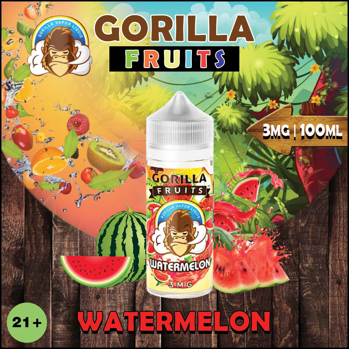 Watermelon Gorilla Fruits E Liquid by E&B Flavor