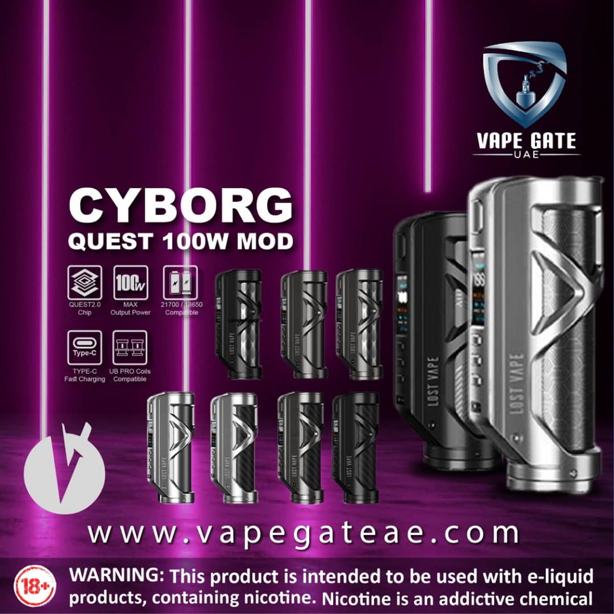 LOST VAPE CYBORG QUEST 100W MOD
