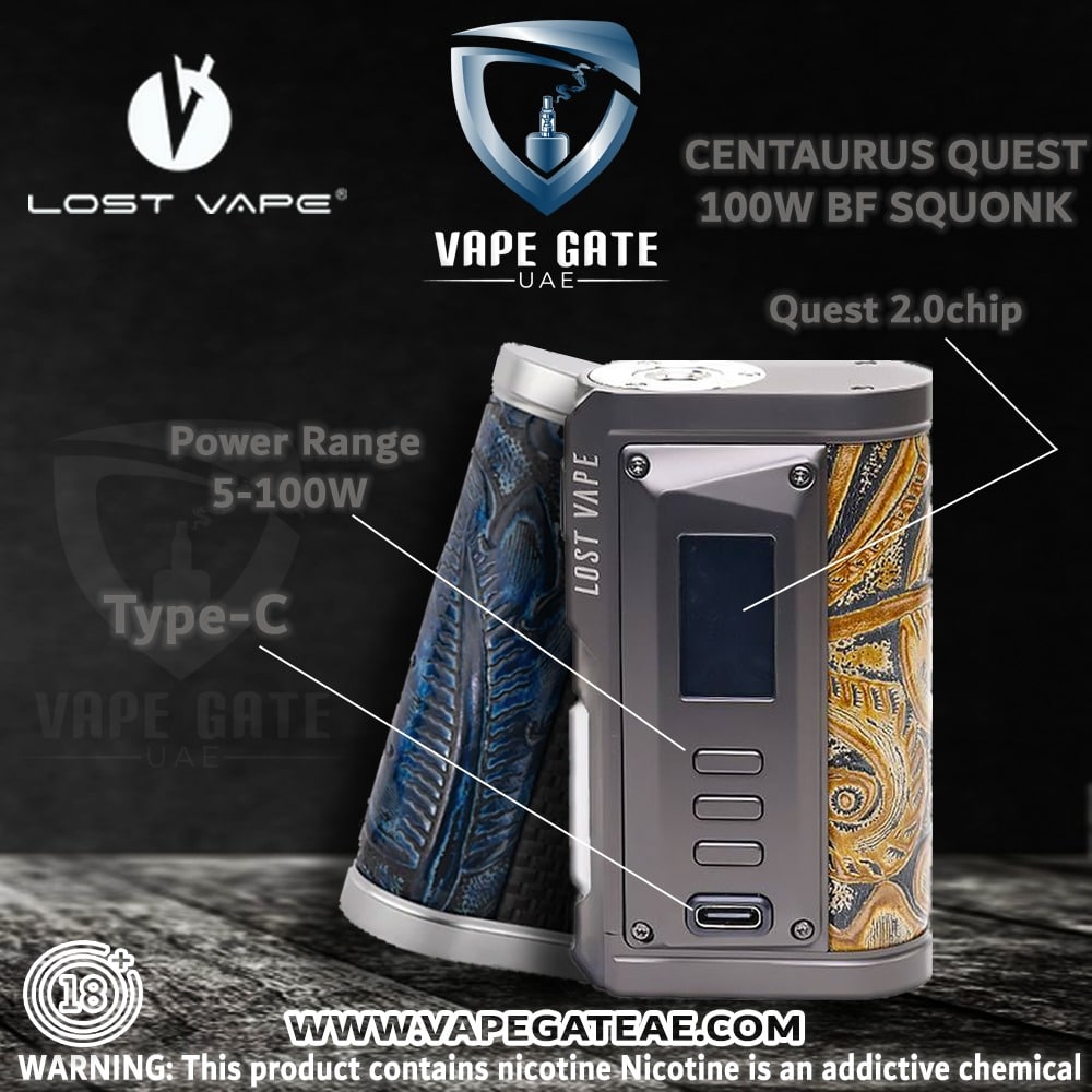 LOST VAPE CENTAURUS QUEST BF SQUONK BOX MOD 100W