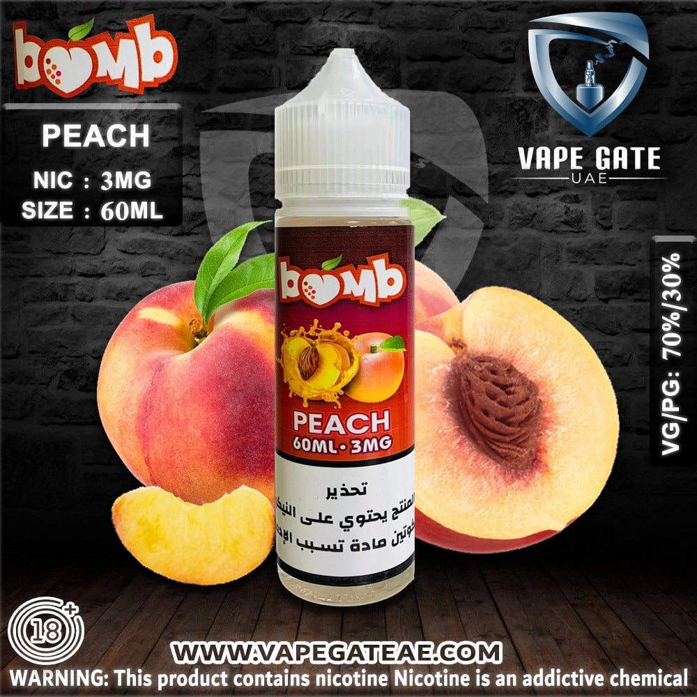 Peach 60ml Eliquid by Bomb